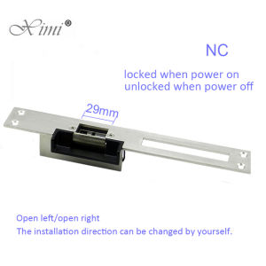 Long Plate European Narrow-Type Door Lock Electric Strike NO NC Style Power To Open Fail-Secure Type Electric Lock Cathode lock