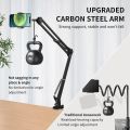 Overhead Phone Stand Articulating Arm Table Stand Mount Flexible 360° Rotation Cell Phone Clip Holder for All Smart Phone Microphone. 