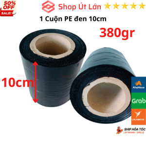Cuộn Màng PE Đen 10cm nặng 380gr rộng 10cm màng pe bọc hàng hoá - Shop Út Lớn