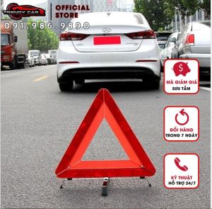 Biển tam giác cảnh báo cho xe hơi gặp sự cố dọc đường Báo xe dừng đỗ ở đường tối đường khuất