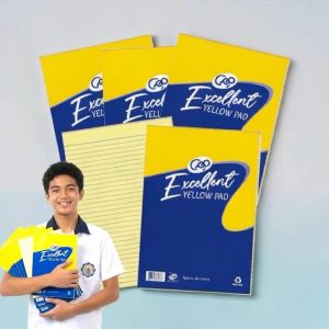 BIN LU Excellent Yellow Pad Metro Yellow Pad Writing Pad Ruled Pad 80 Leaves Notebook Pad Paper 10pcs Bundle School Supplies Student Supplies Back to School Affordable School Supplies Value Pack Bulk School Supplies