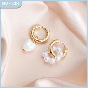 【SHANGZE4】 1 Cặp Thời Trang Tinh Tế Trái Tim Mặt Dây Chuyền Bông Tai Chất Lượng Cao Bông Tai Cho Phụ Nữ Cô Gái Ngọt Ngào Đa Năng Bông Tai Quà Tặng