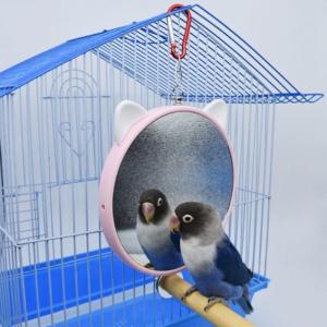Pet Bird gương tương tác đồ chơi vẹt cho budgies parakeets cockatiels conures lovebirds lồng trang trí nội thất cho chơi đồ chơi