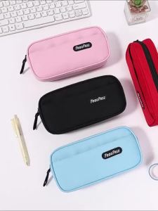 [SG] Zip Pencil Case Double LayerPen Stationery Pen Pouch Oxford Storage Bagfor Student School Office Supplies