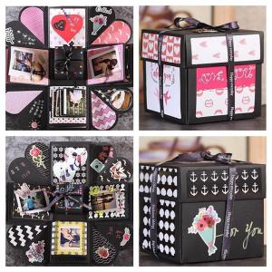 Square Surprise Explosion Box DIY Photo Album Memory Scrapbook Xmas Wedding Gift