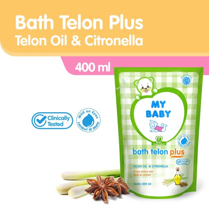 MY BABY Bath Telon Plus Refill 400mL - Sabun Cair Bayi Wangi Telon ...