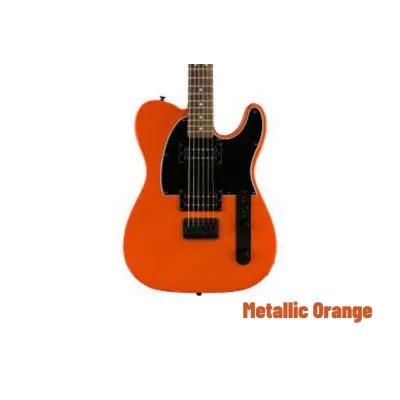 Squier FSR Affinity Series HH Telecaster Electric Guitar Laurel FB Metallic Black/Metallic Orange