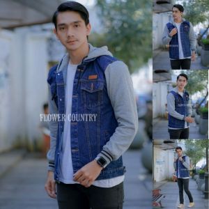 Jaket Pria - Jaket Jeans Hoodie Berkupluk Reglan Best Quality