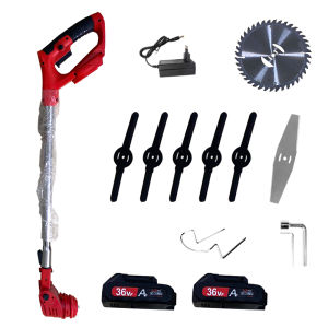 JLD Blade Grass Cutter 1156 Rechargeble Mower 1-30CM Lawn Mower Trimmer RED Portable Grasscutter Machine