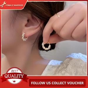 Female Warrior ต่างหูมุกวงกลมอารมณ์เรียบง่ายใหม่1คู่ต่างหูแฟชั่นอเนกประสงค์ขนาดเล็กเครื่องประดับของผู้หญิง