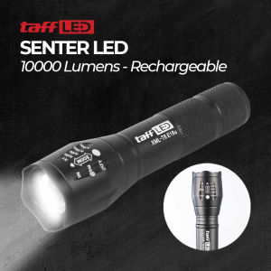 Senter LED USB Rechargable Zoomable XML-T6 10000 Lumens