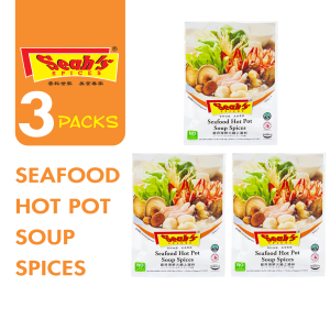 [BUNDLE OF 3] Seahs Spices Seafood Hot Pot Soup Spices Premix (4 pax serving) {Steamboat Multipurpose Soup Base}