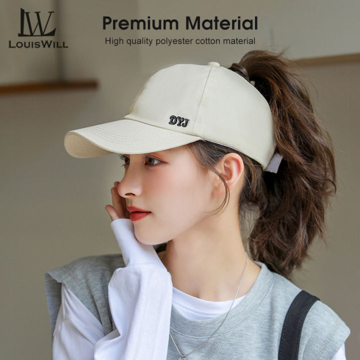 LouisWill%20hat%20woman%20korea%20style%20Large%20Brim%20Visor%20Women%20High%20Ponytail%20Baseball%20Empty%20Top%20Sunscreen%20Cap%20Outdoor%20Urban%20Sports%20Sun%20Protection%20Hat%20Hip%20Hop%20Hats%20sun%20hats%20for%20women%20-%20Image%203