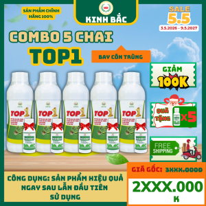 (Combo 5Top1)-Tặng 5Domino-Kinh Bắc-Thuốc mát quản lí được nhiều loại côn trùng sâu rầy rệp kiến nhện đỏ và nhiều loại khác. Thuốc mát an toàn trên vườn cây