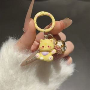 Gantungan Kunci Kucing 招手猫咪钥匙扣 Lucky Waving Cat Keychain 可爱卡通招财猫吊饰 Japanese Style Charm Pendant Gift