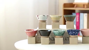 Cốc cà phê gốm với cơ sở 100ml tam giác hình nón sứ-cup trà-cup cho Latte hộ gia đình nhà bếp thanh