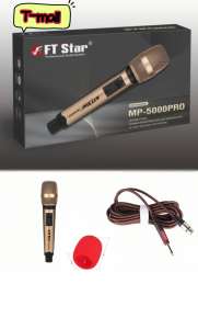 NEW FT STAR MP-5000PRO PROFESSIONAL DYNAMIC EXCELLENT REPRODUCTION WIRED MICROPHONE WITH MIC FOAM(GOLD COLOR)