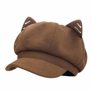 YIYIUR Woolen Fabric Cat Ears Berets Cat Ears Shape Cute Design Y2K Hat Show Face Japanese Style Retro Berets Casual Occasions