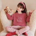 Kids Girls Korean Pajamas Set Cotton & Polyester Sleepwear for Girl's Clothing Cartoon Pyajama Sets Kids Girl & Boy Kids' Clothing. 