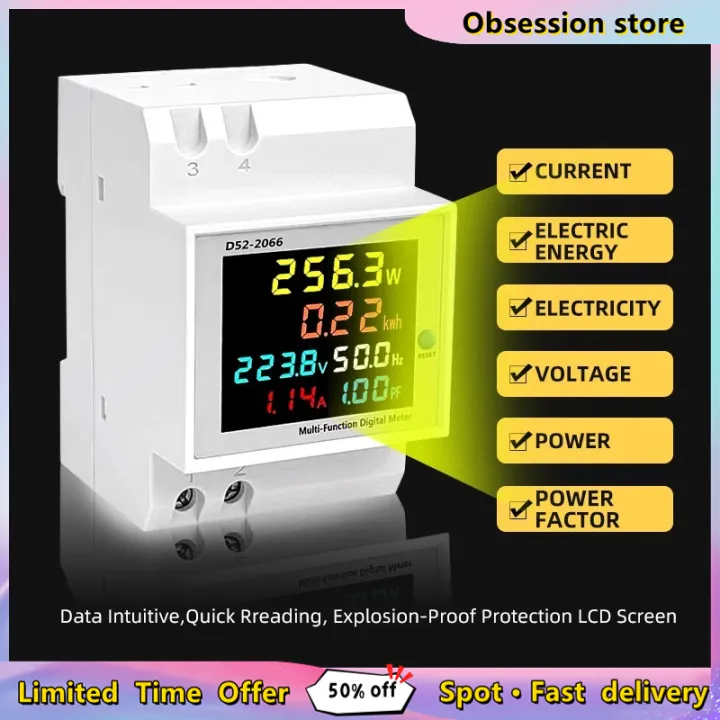 D52-2066%206IN1%20Din%20rail%20AC%20Monitor%20110V%20220V%20380V%20100A%20Voltage%20Current%20Power%20Factor%20Active%20KWH%20Electric%20energy%20Frequency%20meter%20VOLT%20AMP%20-%20Image%202