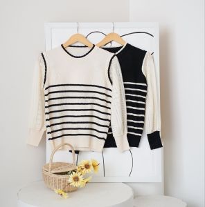 BySist.co - Madison Blouse Knit Import Atasan Wanita Korean Style Blouse Puffy