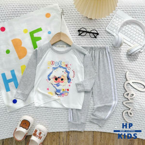 KIM142 Bộ dài thun lạnh (9-25kg) in hình dễ thương cho bé trai bé gái người nhện capybara labubu babythree