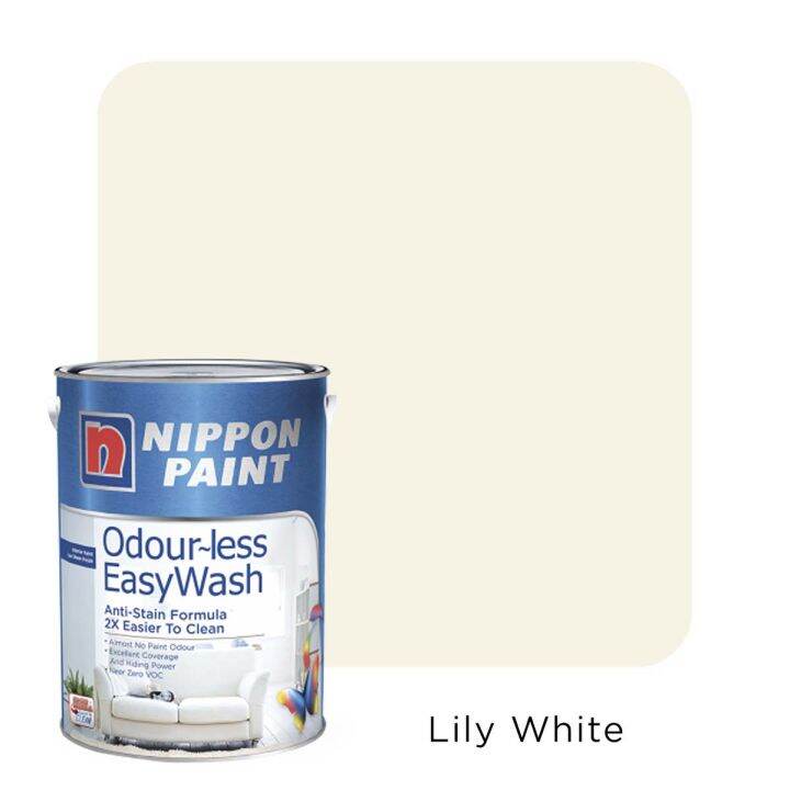 Nippon Paint Odour-less EasyWash (All Popular Colours) - Odourless ...