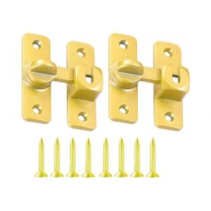Solid Buckles Sturdy Aluminum Alloy Door Lock Without Drilling Required for Bathroom and Hotel Privacy Protective