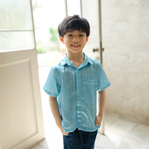 LEWIS EMMA - Kiro Shirt (2-14 Tahun) Kemeja Anak Laki-Laki / Baju Atasan Pakaian Lengan Pendek