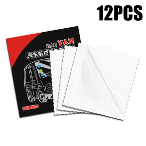 12pcs Car Windshield Electrostatic Stickers Annual Inspection Labels Static Decals PVC Traceless Sticker Interior Accessories