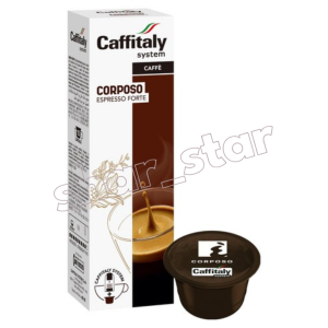 Caffitaly Ecafe Corposo Capsule Coffee – 10 Capsules – Rich Italian Espresso with 5-Layer Filter System – Compatible with Caffitaly Machines