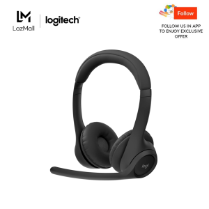 Logitech Zone 300 Wireless Bluetooth Headset With Noise-Canceling Microphone Compatible with Windows Mac Chrome Linux iOS iPadOS Android – Black/Off-White/Rose