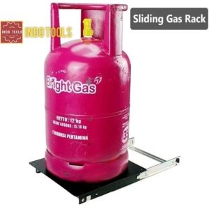 SLIDING GAS RAK TATAKAN GAS RODA LPG RAK ALAS TABUNG GAS