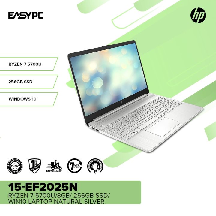 HP 15-ef2025nr Ryzen 5700U 8GB DDR4 256GB SSD AMD Radeon