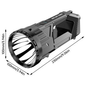 LED Flashlight 90000 LM Large Rechargeable Heavy Duty IP67 Waterproof High Power Flashlight 20XBright