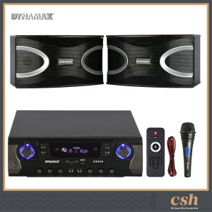 DYNAMAX KS808 Home Karaoke Set Karaoke System 8 inch Karaoke Speakers  Amplifier 1 pc Microphone  Speaker Cable