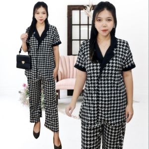iniclo fashion Setelan One Set Wanita Dewasa || Luna set blazer wanita lengan pendek & Celana kulot panjang | Setelan wanita kekinian One Set Wanita Kekinian fashion wanita terbaru | One set wanita korean style
