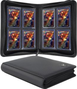 Top loader Binder Holds 128+ Toploaders(Black)
