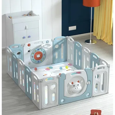 [Tặng Thảm+ 100 banh] Quây Nhựa Hàn Quốc Gấp Gọn Hoạ Tiết Chú Thỏ Đáng Yêu