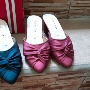 Promo 2.2 Sale Sandal Pesta Selop Bustong Hak Tahu High Hells TM 20 MARON NAVY SALEM GOLD (COD)Mira Oclia Yasta Olshop HELLS GOLD