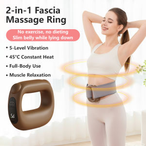 JOMO 2-in-1 Fascia Massage Ring Heat Compress Hands-Free Vibrating Deep Muscle Relaxer Gift Idea