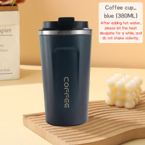 380ML/510ML Stainless Steel Portable Reusable Coffee Mug Car Thermos Mug Travel Thermo Cup Cold/Warm Leak-proof Tumbler Office Water cup