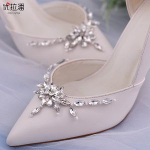 Free Shipping Ulapan Bridal Wedding Shoes High Heels Decorative Buckle Handmade Detachable Rhinestone Shoe Buckle Shoe Flower HX34