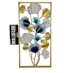 Walldecor Berkah Big Size Wall decor 120x60 Bingkai Metal Gold / Hiasan Dinding Model Kipas Gingko