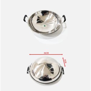 Wajan Kuali Wajan Penggorengan Wok Wajan Hitam Enamel Teflon Anti Lengket Wajan Kuping