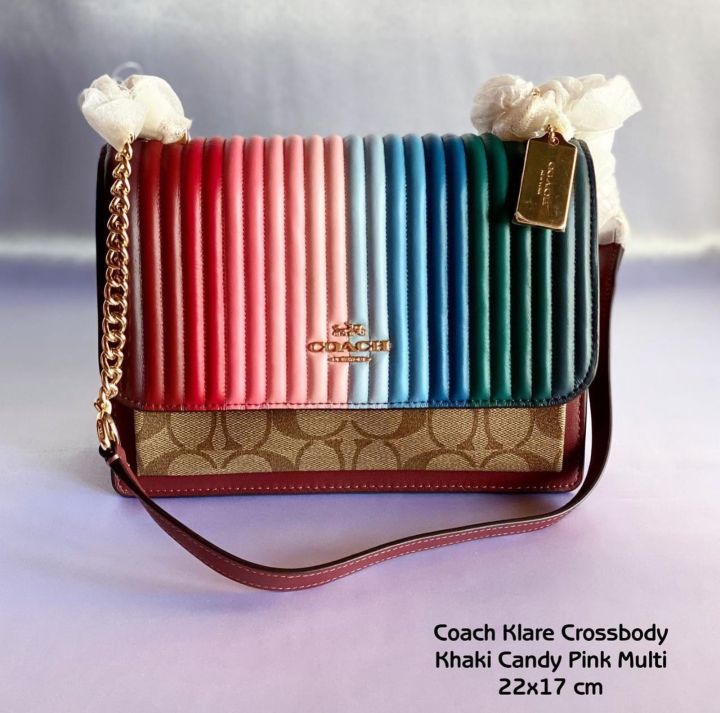 C1446 Original Coach Klare Crossbody With Rainbow Linear Quilting Women s Crossbody Bag Lazada PH