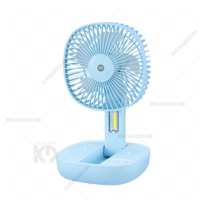 DP-7636 พัดลมพับได้ ชาร์จไฟบ้าน แบตเตอรี่ในตัว Fan Portable พัดลมพกพา พัดลมตั้งโต๊ะ