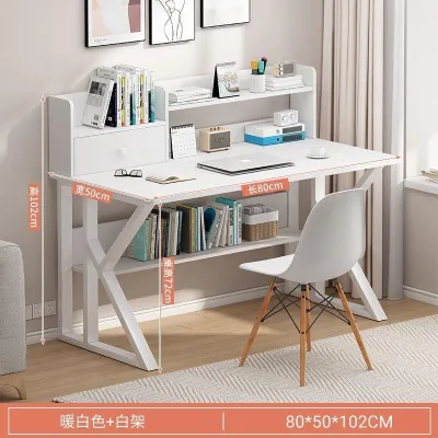 Meja Simple K-Leg Design Children Computer Desktop Table Study Desk Writing Desk Student Double Layer Computer Table BTP