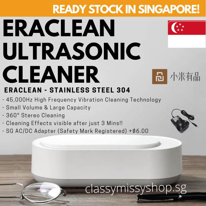 EraClean Portable Ultrasonic Cleaner 45000Hz for Glasses, Watch and