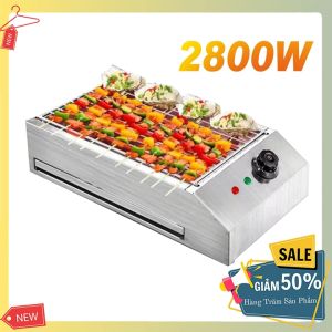 Bếp Nướng Điện Hàn Quốc Không Khói Công Suất 2800w Lò Nướng Điện Chín Nhanh Inox Vệ Sinh An Toàn